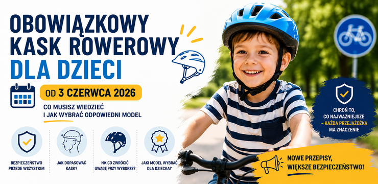 Obowiązkowy kask rowerowy dla dzieci od 3 czerwca 2026 – co musisz wiedzieć i jak wybrać odpowiedni model Obowiązkowy kask rowerowy dla dzieci od 3 czerwca 2026 – co musisz wiedzieć i jak wybrać odpowiedni model